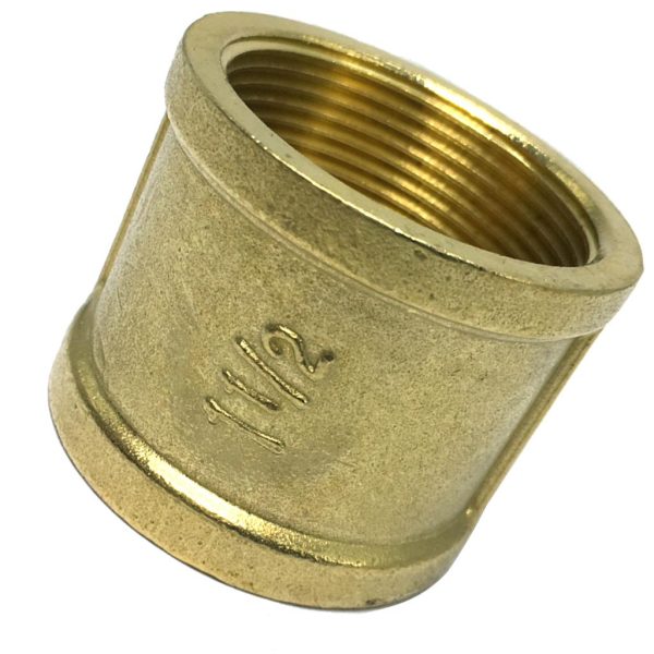 Max 1 Pc Double Female Brass Thread Straight Adapter Connector Pipe Fitting DN40 Online