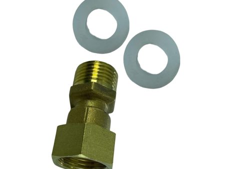 Max 1 Pc Full Brass Male X Female Thread Adapter Straight Connector Pipe Fitting Online now