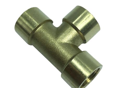 Max 1 Pc Female x Female x Female Tee Brass Thread Pipe Connector Adapter DN8 A For Discount