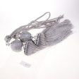 Max 1 Pair Hanging Ball Curtain Tieback Tassels Sewing Supplies DIY Silver Gray on Sale