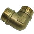 Max 1 Pc Double Male Thread Elbow Brass Adapter Pipe Fitting DN20xDN20 Online now