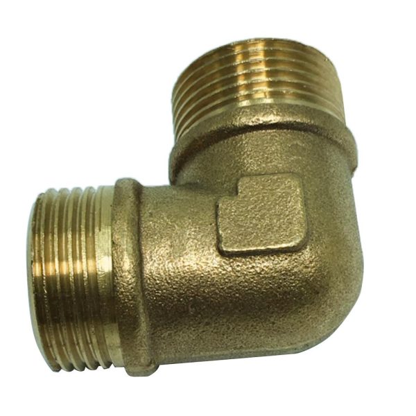 Max 1 Pc Double Male Thread Elbow Brass Adapter Pipe Fitting DN20xDN20 Online now