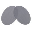 Max 1 Pair Oval Iron Sew On Patches Elbow Knee Repair Sewing Applique Grey Fashion