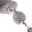 Max 1 Pair Hanging Ball Curtain Tieback Tassels Sewing Supplies DIY Silver Gray on Sale