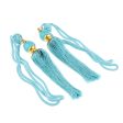 Max 1 Pair Tassel Curtain Tieback Holdback Curtain Buckle Belt Cord Blue Online now