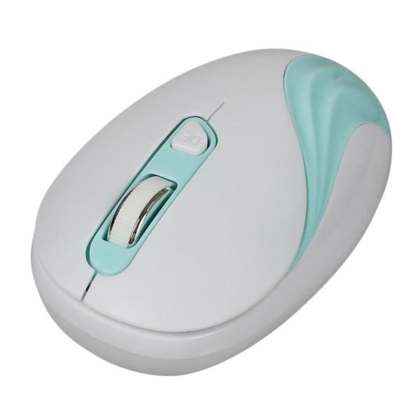 Max Laptop Wireless Mouse with USB Receiver Fast Scroll Mobile Mouse, Sky Blue For Discount