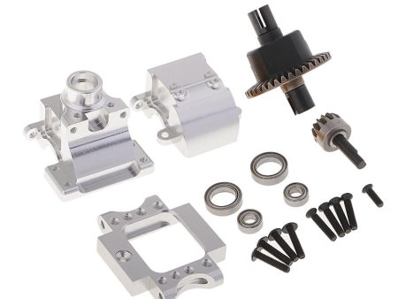 Max 1 set Aluminum Alloy Front Rear Gearbox Assembly for HSP 1 10 RC Car Silver Online Sale