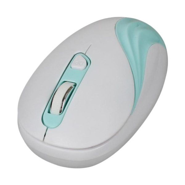 Max Laptop Wireless Mouse with USB Receiver Fast Scroll Mobile Mouse, Sky Blue For Discount