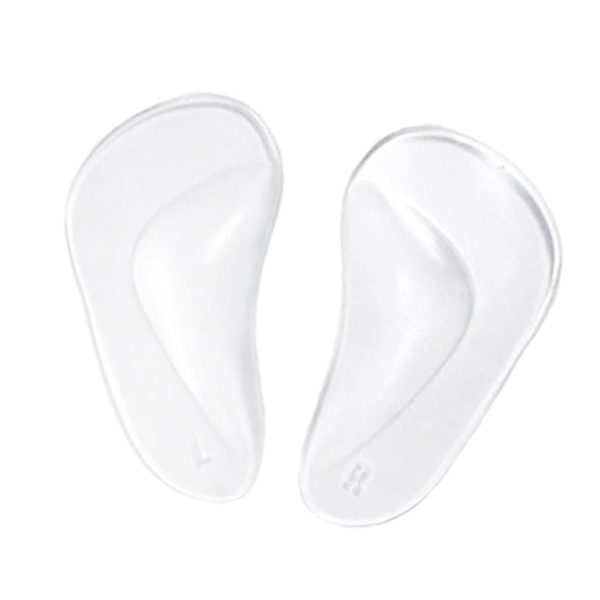 Max 1 Pair Silicone Arch Support Insoles Orthotic Insoles Cushion Insert L Clear Fashion